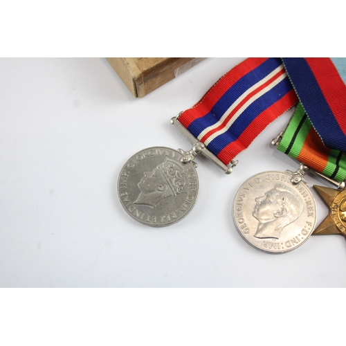 467 - Boxed WW2 Navy Medal Group Inc Atlantic, Burma Stars, Etc