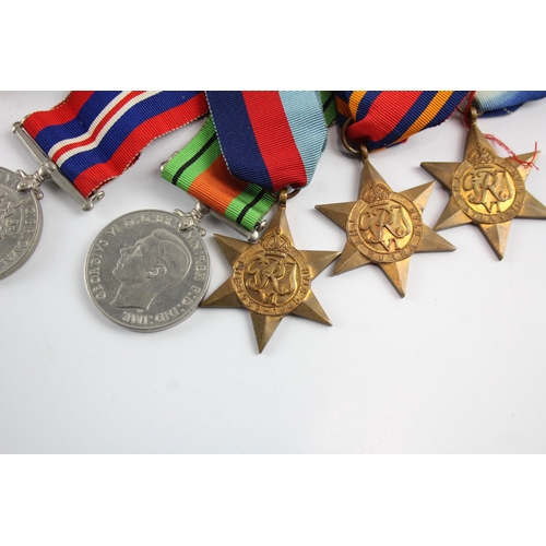 467 - Boxed WW2 Navy Medal Group Inc Atlantic, Burma Stars, Etc