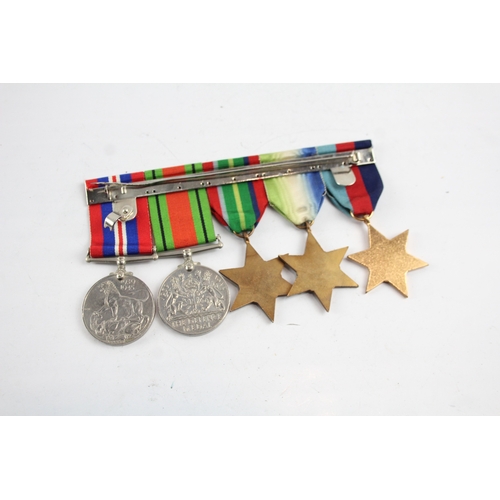 473 - WW2 Mounted Medal Group Inc Atlantic, Pacific Stars, Etc