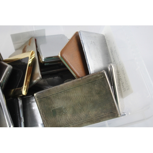 575 - Assorted Vintage & Antique Cigarette Cases Inc Gold Plate, Leather, Etc Joblot