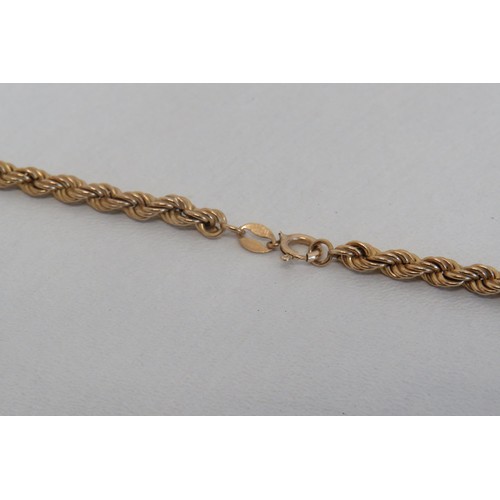 12 - 9ct Gold rope twist bracelet-20