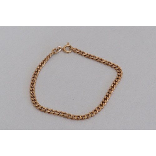 16 - 9ct Gold bracelet-18.5cm, 2.9g