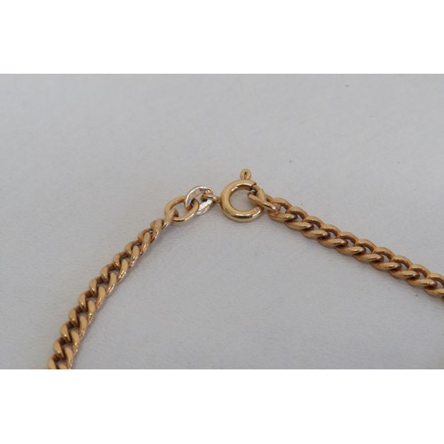 16 - 9ct Gold bracelet-18.5cm, 2.9g