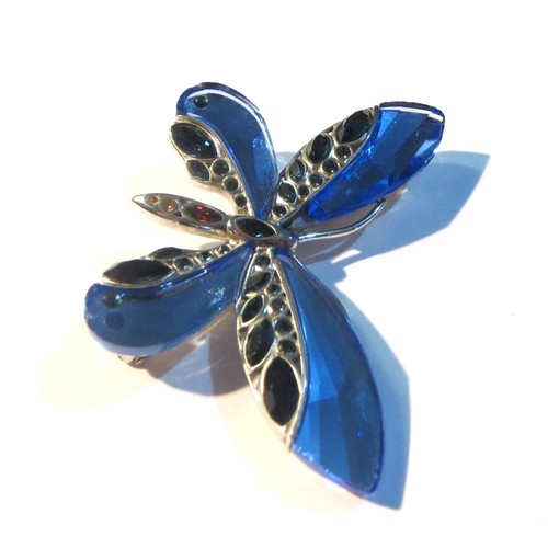 81 - Vintage Swarovski Crystal Paradise Bugs Series 925 Silver Butterfly Pin Brooch