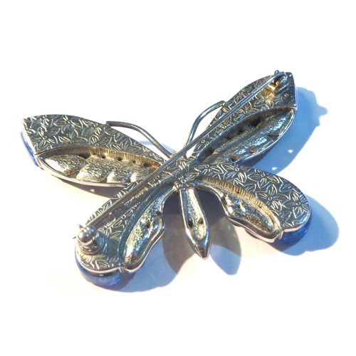 81 - Vintage Swarovski Crystal Paradise Bugs Series 925 Silver Butterfly Pin Brooch