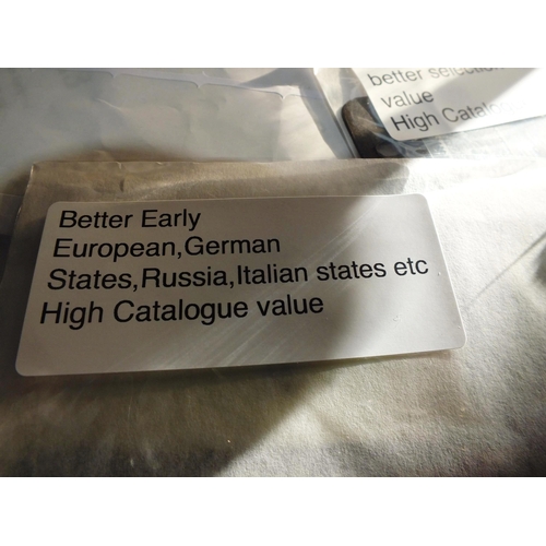 22 - Better early european including german states, russia, italian states etc high catalogue value