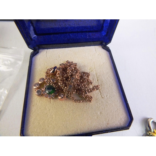 216 - Box of designer branded quality jewellery including swarovski, fossil, kirks folly