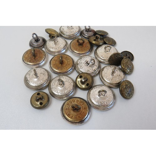 90 - Vintage buttons including British Railway uniform buttons.