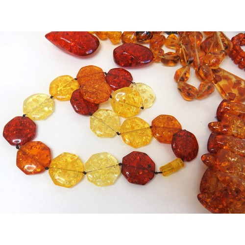 274 - Collection of Amber and faux amber Jewellery.