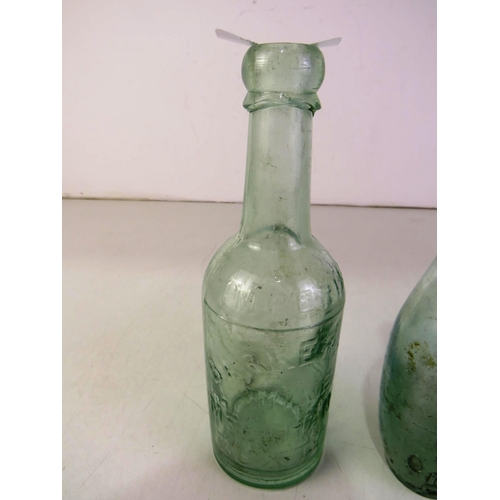 226 - vintage glass Schweppes bottle and one other