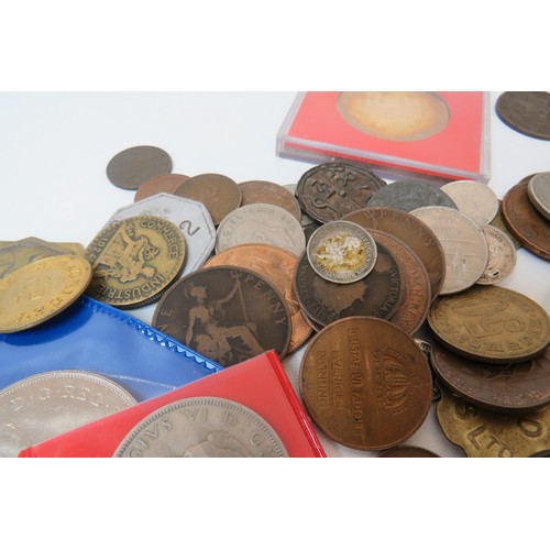 39 - Collection of old coins and tokens