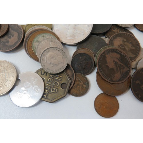 51 - Bag of various old coins and tokens etc