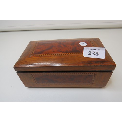 235 - Inlaid wooden box