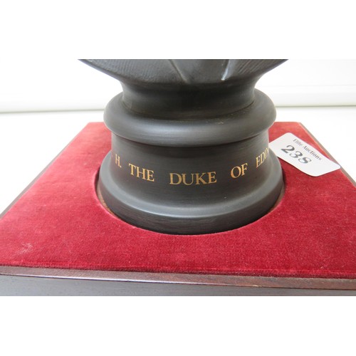 238 - Doulton black basalt bust Duke of Edinburgh