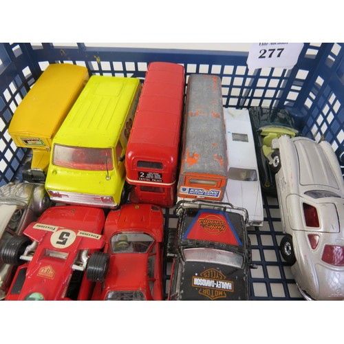 277 - Collection of vintage diecast including James Bond cars.