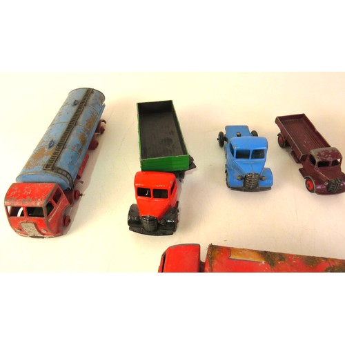 287 - Vintage diecast trucks including Dinky and Corgi.