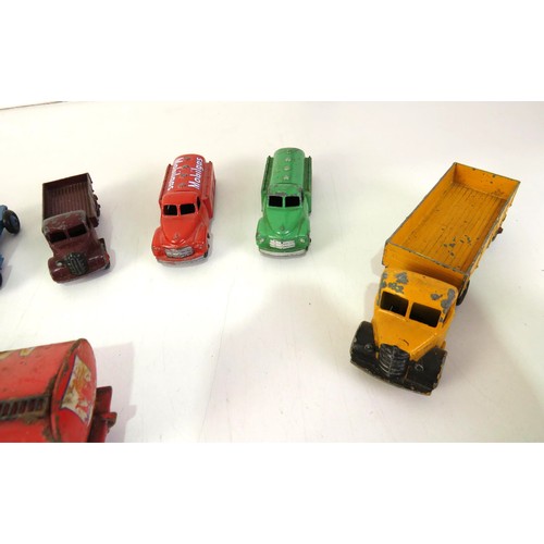 287 - Vintage diecast trucks including Dinky and Corgi.