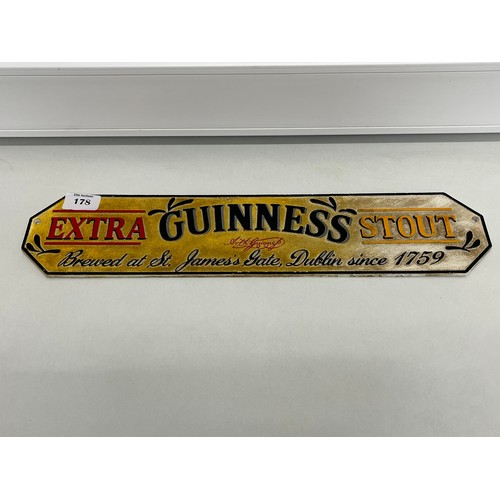 178 - Cast Extra Guinness stout sign.