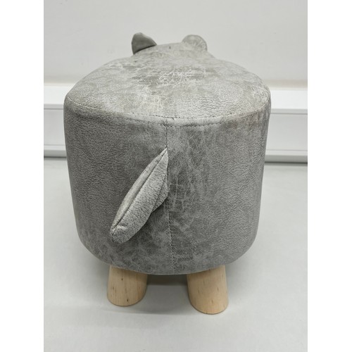 185 - Rhino faux suede footstool.