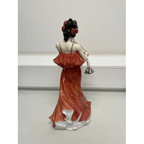 195 - Boxed Minton figure 'The Lady with the Bells' limited edition 101/250.