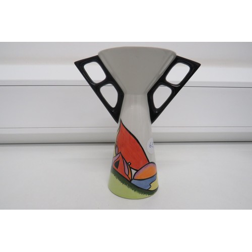 243 - Lorna Bailey two handle vase- westport 15.5cm tall