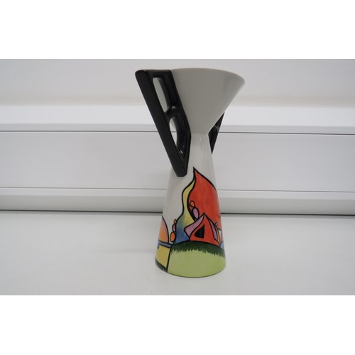 243 - Lorna Bailey two handle vase- westport 15.5cm tall