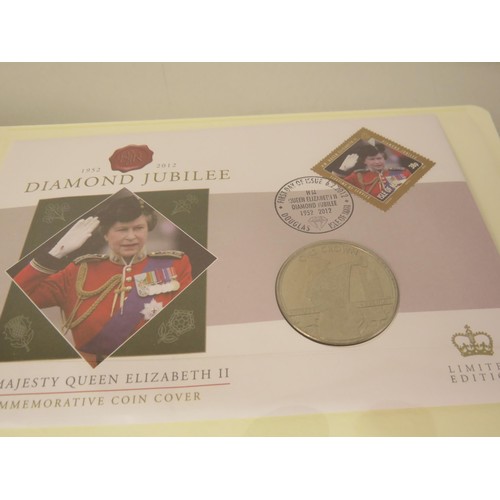 196 - Westminster QEII 90th Birthday commemorative cover collection (coins and stamps) two folders and QEI... 