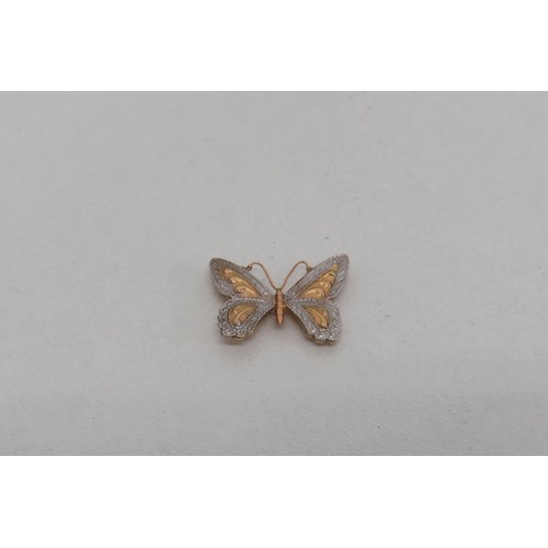 14 - 9ct Gold Butterfly pendant, 0.3g