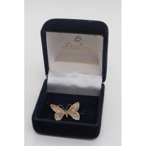 14 - 9ct Gold Butterfly pendant, 0.3g