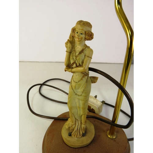 219 - Lady figural table lamp