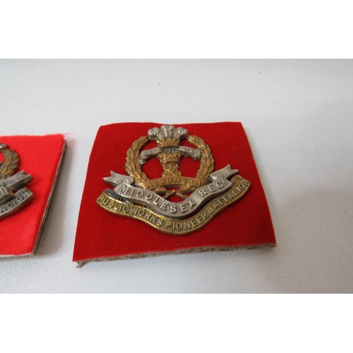 6 - 18 Military Infantry Cap badges to inc 
British Asian
Middlesex
PW Yorkshire