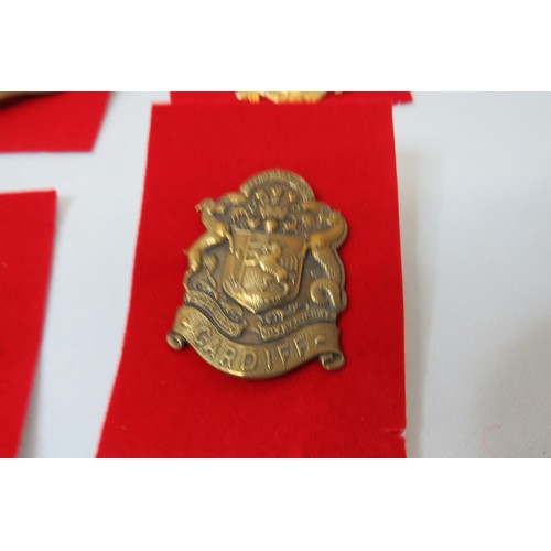 7 - 18 Military Infantry Cap badges to inc 
Royal Frontiersmen
Pro Reg ET LEGE
Tank Corps