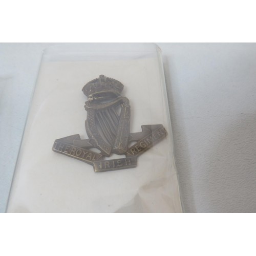 18 - 18 Military Infantry  badges to inc 
Royal Military Acadamy
Royal Irish 
Royal North Lancashire