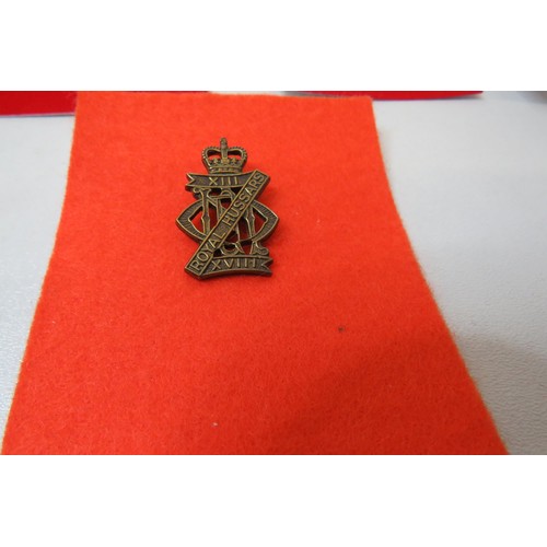 28 - 18 Military Cavalry  badges to inc 
Waterloo Royal Scots Greys 
Royal Lancers 
Royal Hussars