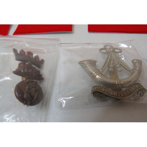 42 - 18 No  military badges inc 
The Royal Regiment of Canada 
The Welch 
Loyal North Lancashire