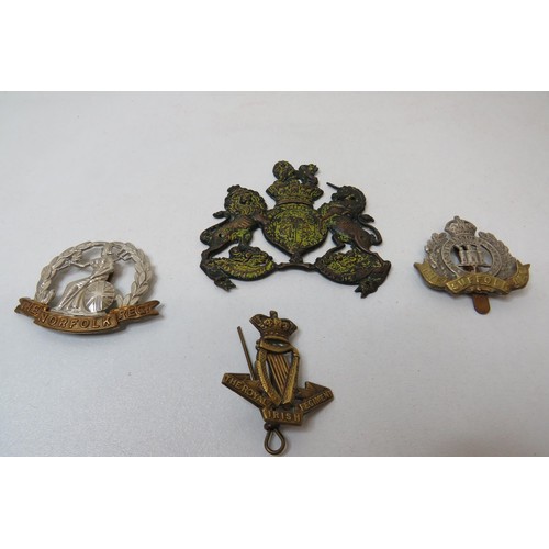 66 - 4 Military Cap/Regiment badges