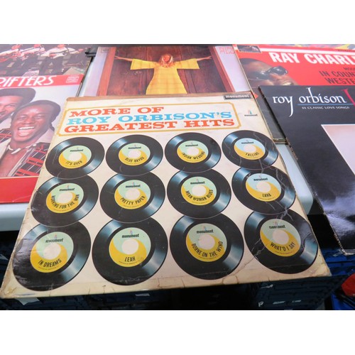 415 - Record box full of 1960's albums- everlys Johnny cash The zombies, pretty things etc