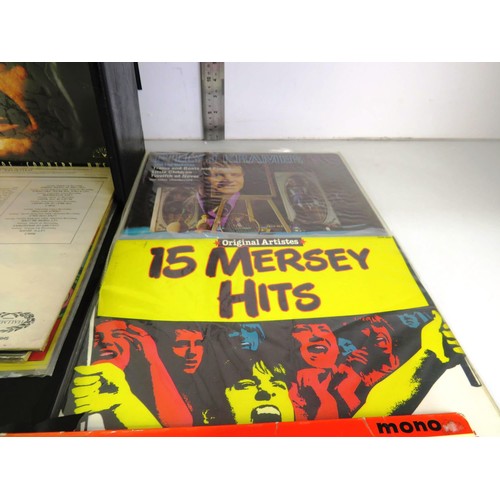 415 - Record box full of 1960's albums- everlys Johnny cash The zombies, pretty things etc