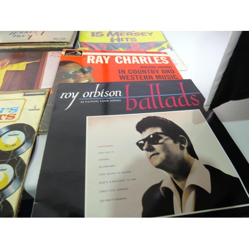 415 - Record box full of 1960's albums- everlys Johnny cash The zombies, pretty things etc