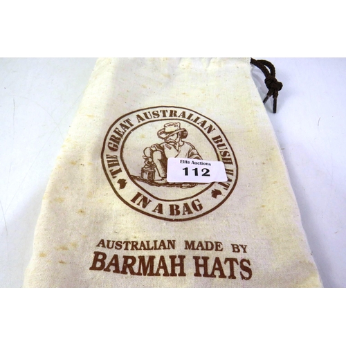 112 - The great australian bush hat  in a bag - made by barman hats