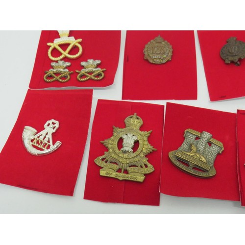 48 - 18 Military Regiment/Cap Badges to Inc 
140 Canada
Queens own Oxfordshire Hussars 
Royal Highland of... 