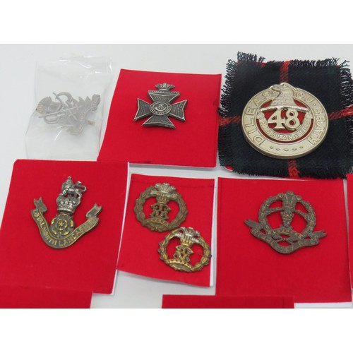 51 - 18 Military Regiment/Cap Badges to Inc 
Loyal north Lancashire
48 Highlanders 
Middlesex