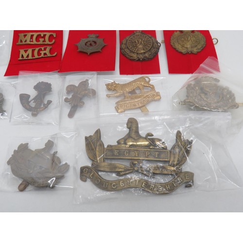 54 - 18 Military Regiment/Cap Badges to Inc 
Royal Engineers
Suffolk
Kings Royal Rifles