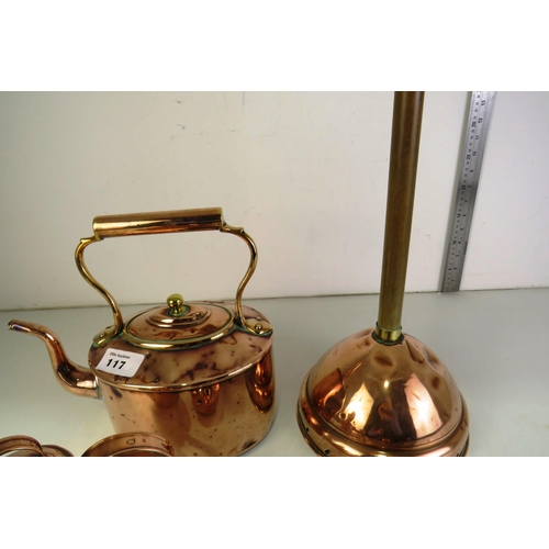 117 - Joblot  of copper to include kettle