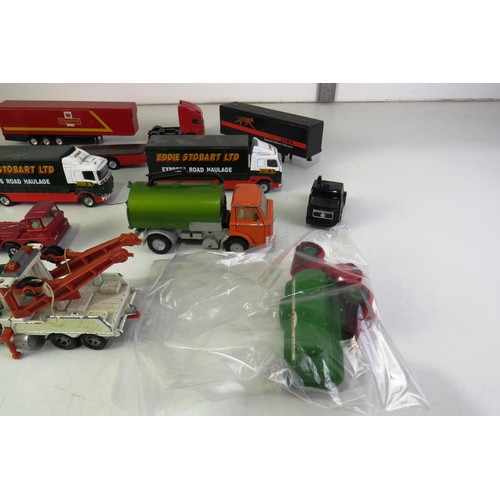 143 - Vintage diecast to include Dinky, Corgi, Esso Tanker etc.