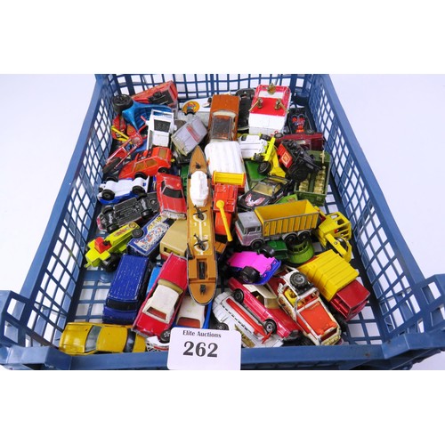 262 - Collection of vintage playworn corgi and matchbox toys