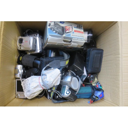 294 - Box of assorted cameras- untested