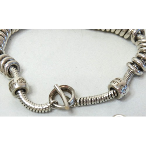 227 - Three 925 silver bracelets to include Links of London.
Weight 54.6g