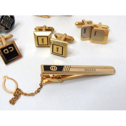 235 - Assorted Gents cufflinks and tie clips.