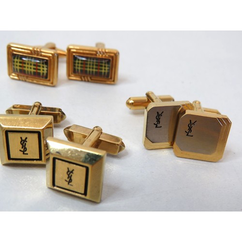 235 - Assorted Gents cufflinks and tie clips.